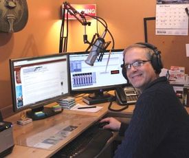 Paul Miller recording House of Praise Radio